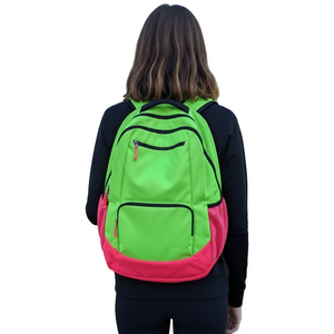 Under Armour Heatgear Back to School Neon Green Pink Backpack